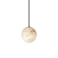 Nordique De Luxe Salon Salle À Manger Petit Marbre Led Lustre Creative Chambre Chevet Restaurant Bar En Laiton Pendentif Lumière