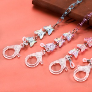 Chaîne de lunettes en acrylique rose bonbon, sangle de masque légère, chaîne de protection faciale, collection Printemps 2022, origine Yiwu AC1648 - Product Image 4