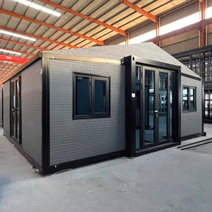 Casa prefabricada plegable de acero ligero de 40 pies y 20 pies, contenedor de envío expandible, Villa de 5 dormitorios para aplicación en centro comercial - Product Image 1