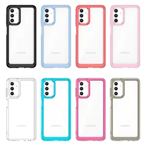Clear Phone Cover for Samsung Galaxy A04S Transparent Acrylic Shockproof Mobile Back Case for Samsung A04s