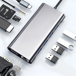 Venta caliente 8 puertos 3,0 tipo-<span class=keywords><strong>c</strong></span> <span class=keywords><strong>USB</strong></span> <span class=keywords><strong>C</strong></span> <span class=keywords><strong>Hub</strong></span> adaptador multifunción con Ethernet RJ45 para HDTV carga portátil acoplamiento - Product Image 6