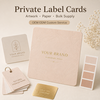Cartes de présentation d'ongles personnalisées, cartes en carton épais avec feuille d'or gaufrée pour l'emballage de vente au détail de faux ongles faits main