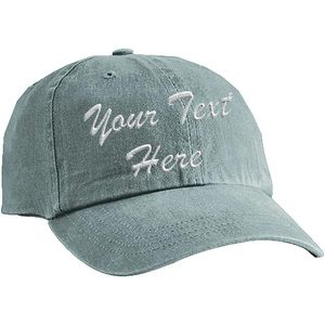Gorra Unisex Personalizada con Bordado, Teñida con Pigmentos, Ajustable, Lavada, Protección Solar - Product Image 1