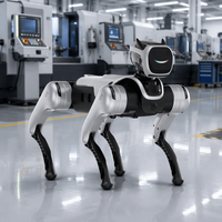 Robot chien bionique quadrupède IA domestique avec interaction vocale et tactile, suivi par caméra 4K, robot compagnon pour animaux de compagnie