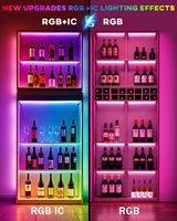 Bande lumineuse LED RVB multicolore Nouvelle condition Musique Synchronisation Changement TV Bande lumineuse rétroéclairée pour armoires Étagère Placards
