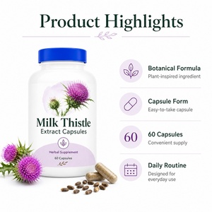 Healthcare <b>Supplements</b> Organic Vegan Gluten-Free Halal Certified Milk Thistle Extract Antioxidant Adult <b>Liver</b> <b>Detox</b> Support - Product Image 5