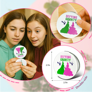 Espejos de Maquillaje Compactos de Bolsillo, Redondos, Plegables, de Lujo, con Logotipo Personalizado - Product Image 6