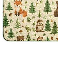 Tapis de pique-nique extra large pour animaux de la forêt, couverture matelassée d'extérieur, avec support imperméable, portable avec poignée pour le camping et la plage