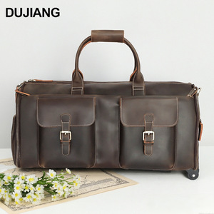 กระเป๋าเดินทางหนังแท้ Dujiang ขนาด 36-55 ลิตร พร้อมล้อ สำหรับการเดินทางท่องเที่ยว - Product Image 1