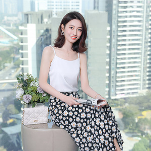 Women Elastic Slim Fit Camisole Top Solid Color Seamless Polyester Inner Layer Base Layer Formal Summer 2025 - Product Image 1