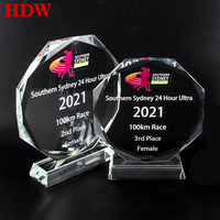 Trofeos de Cristal en Blanco con Grabado Láser 3D e Impresión UV, Personalizables, Octogonales, con Caja de Regalo, Venta al Por Mayor