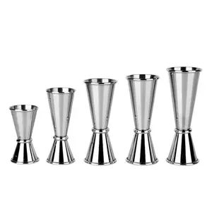 Modern 304 Stainless Steel Wholesale Double Shake Measuring Cup Bar Jigger With Different Sizes