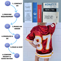 Robe personnalisée à sequins pour le jour du match de football KC, numéro 87, robe t-shirt à sequins KC, mini-robe à sequins Kansas City