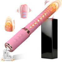 Vibrateur réaliste à double moteur avec fonction de chauffage, 10 modes, jouet sexuel, stimulateur clitoridien pour stimulation anale