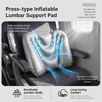 Coussin de soutien lombaire gonflable ultraléger tendance 2026 pour les voyages en avion, coussin de dos portable pour le camping