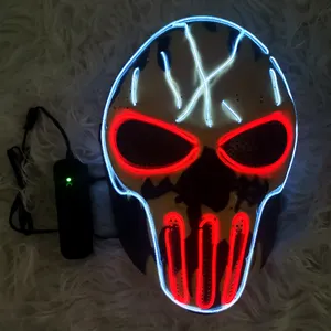 luminous flashing ghost rider party mask, Light Up EL Mask, EL Wire Mask