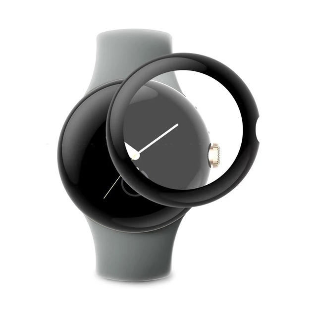 Transparent Screen Protector Film for Google Pixel Watch Full Coverage Soft PMMA 3D Curved Edge Protective Film