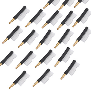 Juego de cabezales de cepillo de nailon para limpieza con mango de latón, forma plana cuadrada, kit de 70 piezas para accesorios de limpieza de armas. - Product Image 1