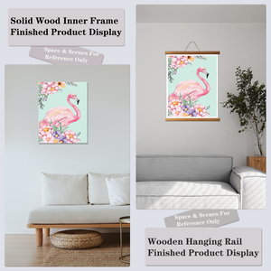 Paint by Numbers Flamingo Flower Canvas Art Kit 40x50cm <b>Frameless</b> DIY Oil Painting for Kids Adults No Skill Needed - Product Image 6