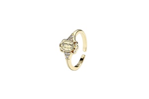 Anillos de circonita cúbica de colores con cruz religiosa mística al por mayor para mujer, joyería chapada en oro de 18 quilates, Maravilla - Product Image 2