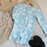 Maillot de bain pour bébé garçon, imprimé à carreaux, respirant, à séchage rapide, en polyester/nylon, avec fermeture éclair, certifié OEKO-TEX, vente en gros