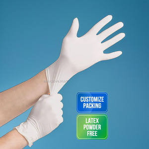 Gants jetables en latex de Malaisie de qualité supérieure Gants en poudre durables en latex Guantes en vrac - Product Image 1