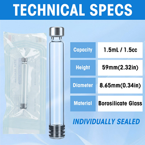 ปากกาดูแลผิวแบบแก้วปลอดเชื้อขายดี พร้อมตลับหมึกอลูมิเนียมขนาด 3 มล. - Product Image 4