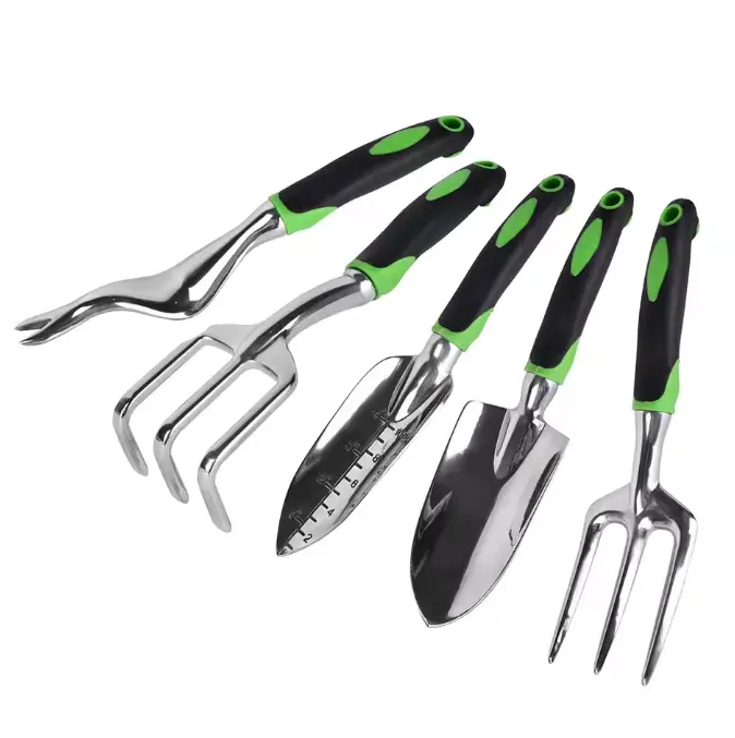 Juego de herramientas de pala de jardín de aleación de aluminio OEM, herramientas manuales para plantar y palear, incluye picas y palas
