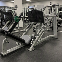 Machine de presse à jambes multifonctionnelle 2-en-1 commerciale à charge libre, cadre linéaire, équipement de musculation pour le bas du corps