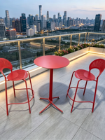Tabourets de bar de luxe d'extérieur avec dossier mobile, en alliage d'aluminium, pour villas, maisons d'hôtes, hôtels, réceptions et cafés