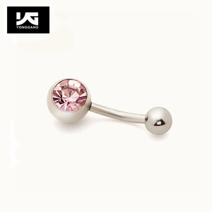 Piercing para el ombligo, anillo de acero inoxidable, varios colores, cristal, barra, botón, Sexy - Product Image 6