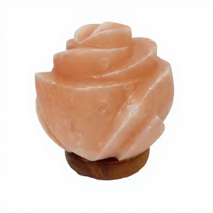 Elegant Mini Himalayan Salt <b>Lamp</b> Lotus Flower Style Natural Crafts Flower Shape <b>Lamp</b> - Product Image 1