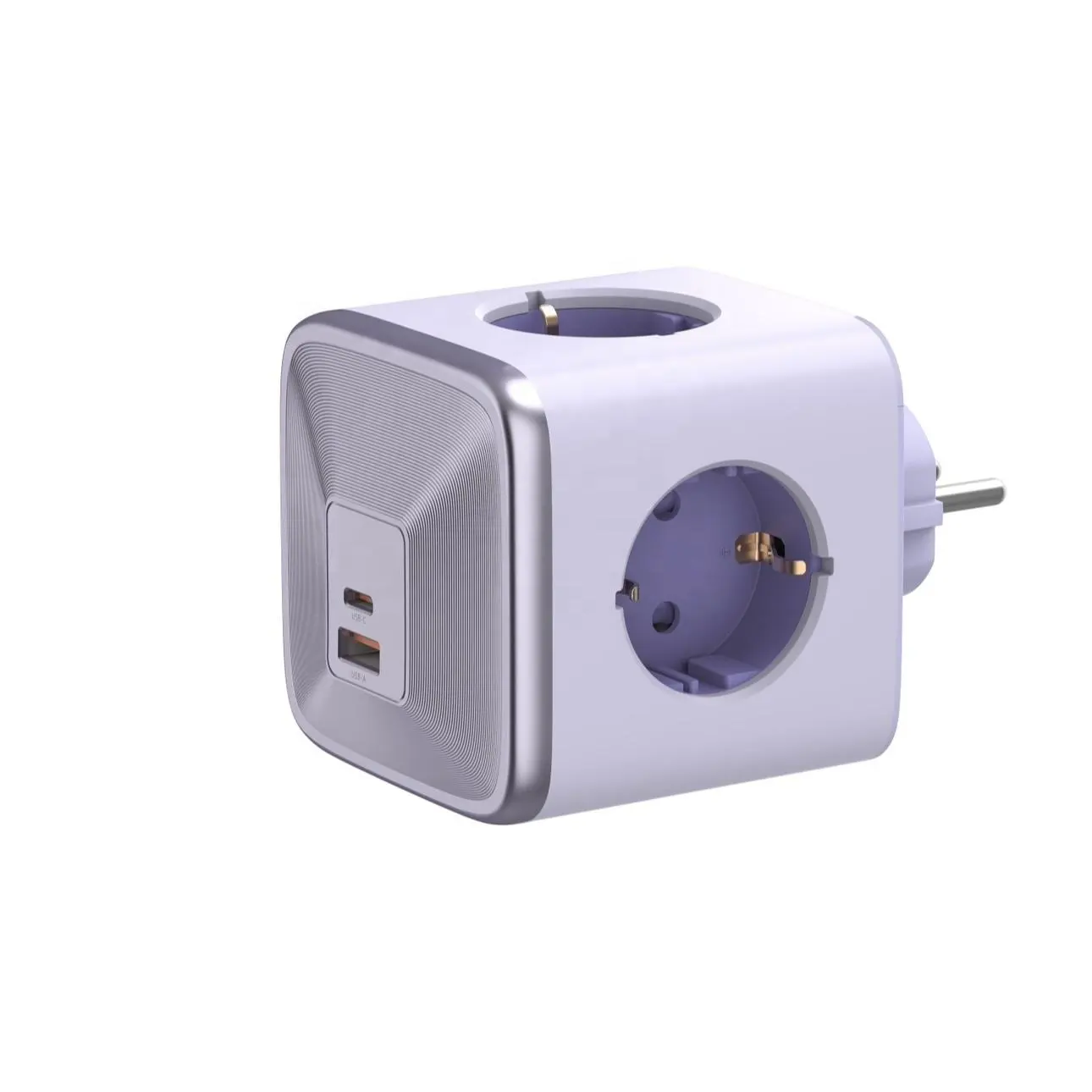 EU/AU/US/UK-20W New Design Powercube Original with 4 Outlets 2 USB Ports(1 USB-A/1 USB-C) and Plug Socket Fast Charger Gan