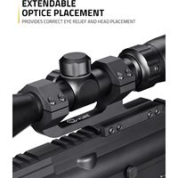 Support de lunette de chasse Cvlife Cantilever à double anneau décalé en aluminium monobloc