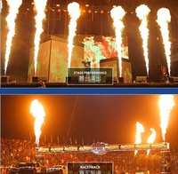 Machine à étincelles et flammes miniatures Winwell DMX512 étanche et résistante à la pluie, 3 têtes, avec flamme de 2 m pour spectacles et événements scéniques