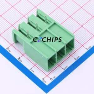 DB3ERC-7.62-3P-GN Plug-in Terminal Block Through hole,P=7.62mm Connector Board-to-Board / Socket - Closed 1x3P 7.62mm Green - Product Image 1