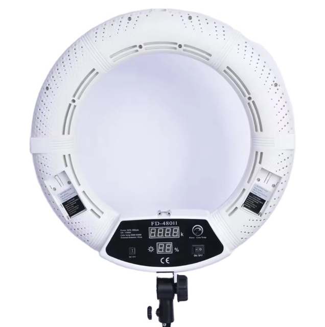 FD-480II Bi-color 96W 3200-5600K Rechargeable Battery 18 Inch Ring Light Lamp With Stand