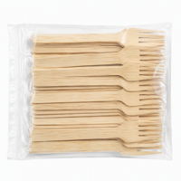 Ensemble de couverts jetables en bambou, couteau, fourchette, cuillère, ustensiles en bois naturel, vaisselle écologique biodégradable pour la restauration
