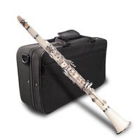 NAOMI Clarinet Bb Cupronickel Plated Nickel 17 Key W/Cleaning Cloth Gloves Woodwind Instrument Abs Clarinet Box