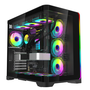 Bureau tour complète avec verre latéral Lcd boîtier <span class=keywords><strong>PC</strong></span> blanc armoire CPU <span class=keywords><strong>Atx</strong></span> refroidissement Gaming Gabinete <span class=keywords><strong>Gamer</strong></span> boîtier d'ordinateur - Product Image 1