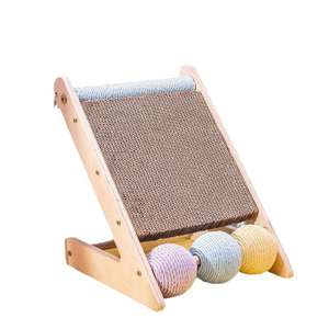 Sisal oyuncak entegre kedi yuva ve her mevsim için evrensel tırmanma raf ile ahşap kedi tırmalama panosu - Product Image 1