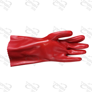 قفازات عمل مقاومة للحريق قابلة لإعادة الاستخدام مبطنة بالـ <span class=keywords><strong>PVC</strong></span> مقاومة للحمض والقلويات من المطاط اللاتكس بألوان قابلة للتخصيص للبناء - Product Image 4