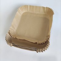 Papiers de Cuisson Jetables pour Friteuse à Air 150 pièces/200 pièces, Carrés en Silicone Antiadhésifs pour Fours à Air Chaud