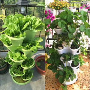 #0001 # Festival Décoration Couleur Vive Gerbables Verticale <span class=keywords><strong>En</strong></span> Plastique Jardin Suspendu Fleur Pot Jardinières - Product Image 6