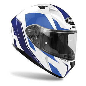Casco Integrale Airoh Bianco Blu XS in Termoplastica per Moto - Product Image 1