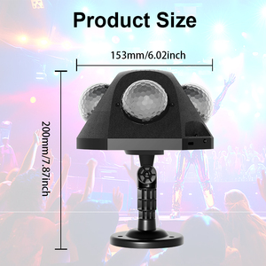 Nouveau projecteur LED 2026 en forme de pyramide pour DJ, boule magique disco, ciel étoilé, vagues océaniques, lumières de fête, laser d'ambiance de scène, flash lumineux - Product Image 5