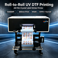 Impresora UV DTF de rollo a rollo formato A3 para pegatinas con logotipo personalizado, decoración de empaques, regalos promocionales y branding de productos