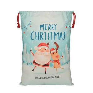 Monogram Jumbo <strong>Christmas</strong> <strong>Hessian</strong> Santa <strong>Sack</strong> Stocking Bag Personalized Sublimation Santa on the Way Present Stocking <strong>Sacks</strong> - Product Image 6