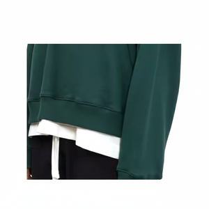 เสื้อแขนยาวมีฮู้ดแบบมีซิปสำหรับผู้ชาย, เสื้อสเวตเตอร์ปักลายไซส์ใหญ่ผ้าฝ้ายน้ำหนักมากสไตล์อเมริกัน - Product Image 1