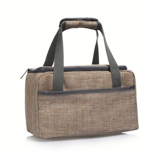Lonchera Portátil Aislada, Material de Tela Oxford, Forro de Papel de Aluminio, Cierre de Cremallera, Tamaño Personalizable para Picnic, Trabajo, Imprimible - Product Image 2